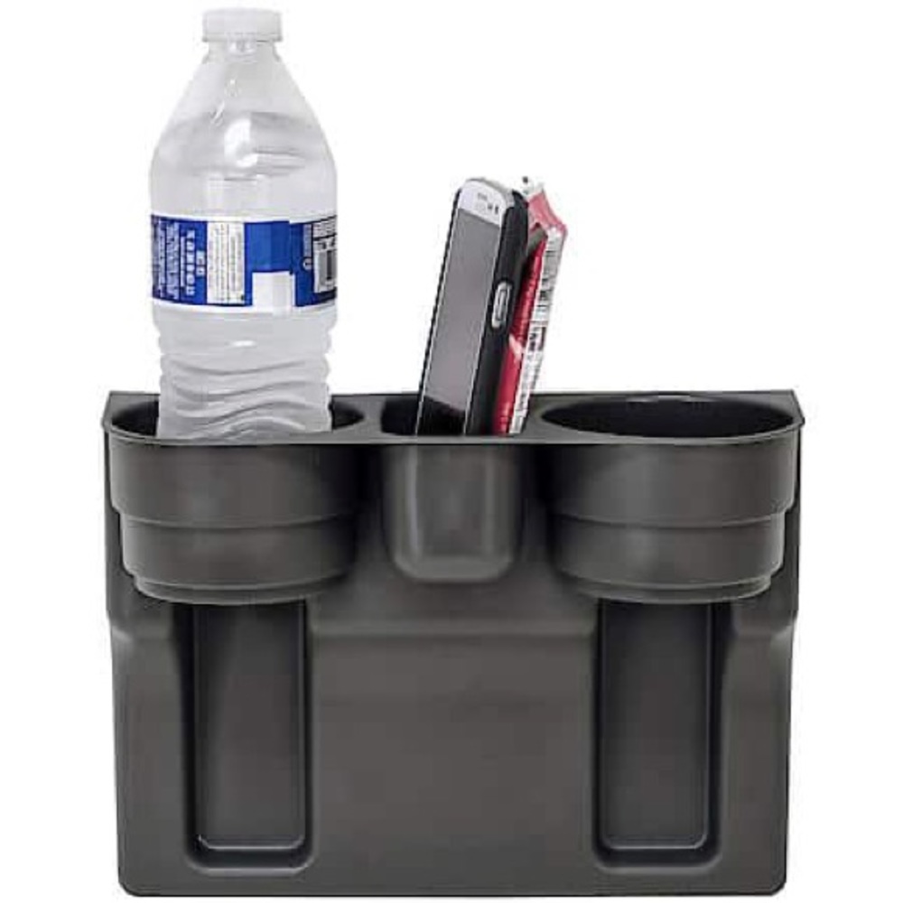 Custom Accessories 91125 Black Seat Wedge Cup Holder / Coin Tray